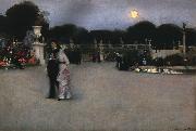 John Singer Sargent In the Luxembourg Gardens painting
